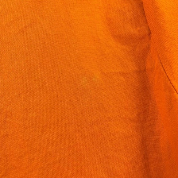 90s KAIL Vintage Orange Cotton Floral Embroidered Button Up Blouse - Picture 5 of 7